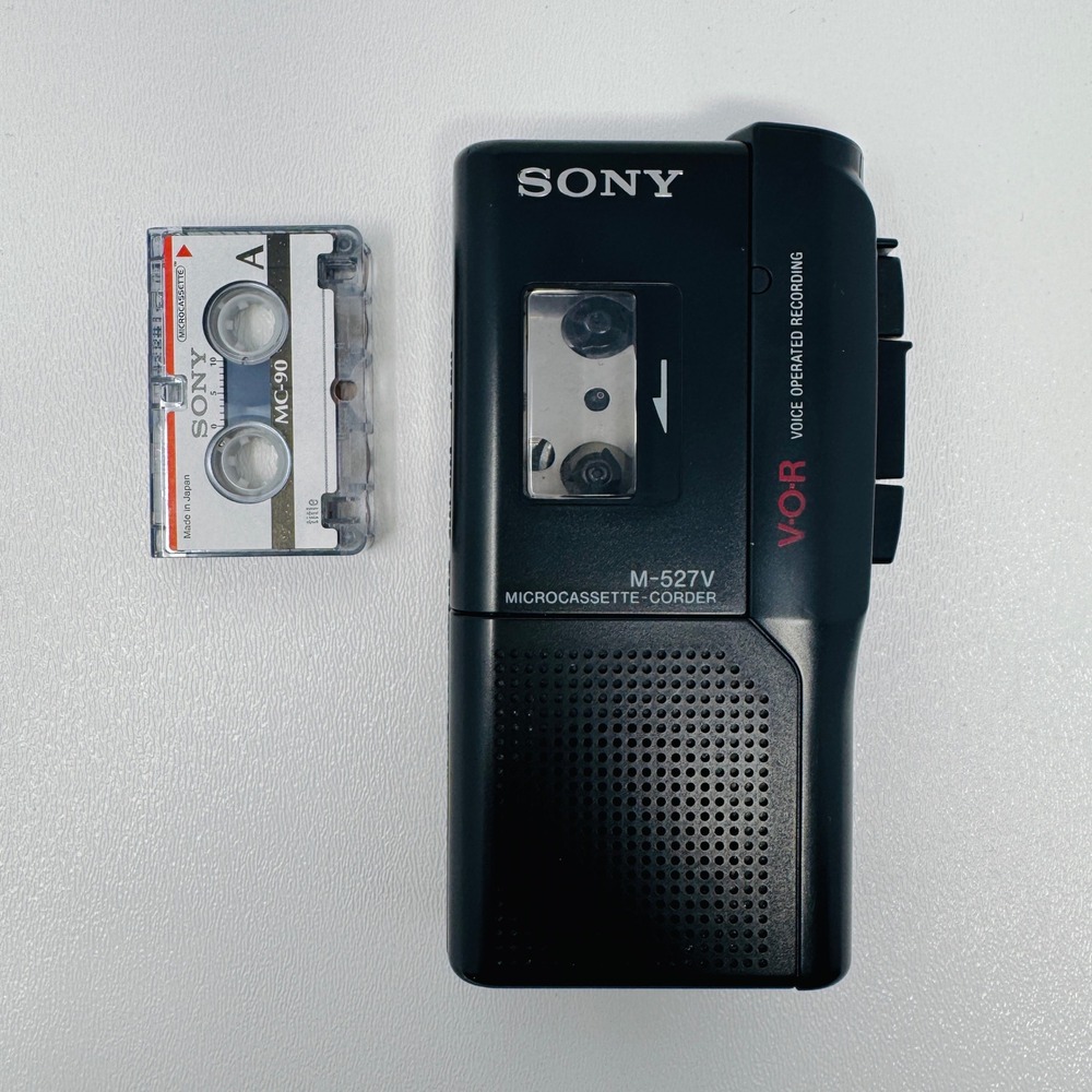 Sony M-527V Microcassette-Corder Voice Recording Black Handheld Recorder VOR